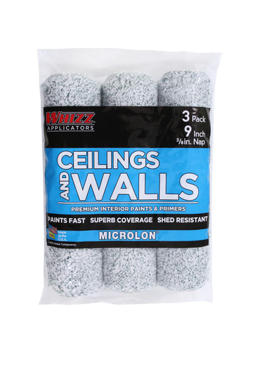 WHIZZ MICROLON Ceilings and Walls 3-Pack 3/8-in Nap Woven Synthetic Blend Paint Roller Cover | 93939