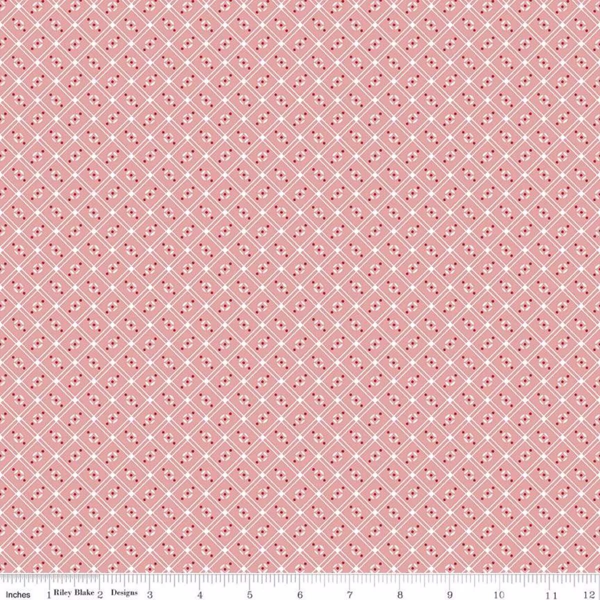 Lori Holt Cook Book Linoleum Coral Fabric From Riley Blake