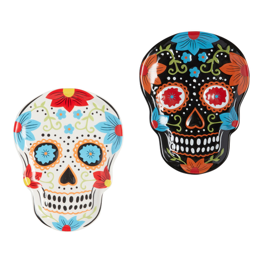 Dia De Los Muertos Skull Shaped Salad Plate by World Market
