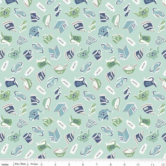 Lori Holt Cook Book Breakfast Songbird Fabric From Riley Blake