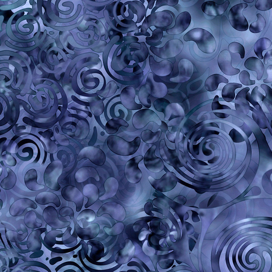 Swirling Texture Ombre Blender in Midnight Blue From Effervescence Collection For Qt Fabrics - 100% Cotton Color Fades Light To Dark