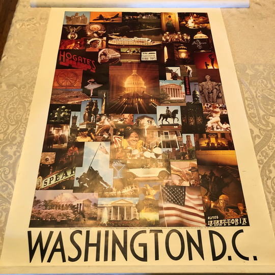 Vintage Washington Dc Photo Collage Poster