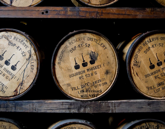 5x7 Bourbon Barrels Aging Poster Photo Woodford Reserve Distillery Whiskey Barrel Rickhouse Art Print, My Work