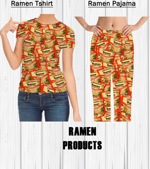 Ramen Shirt, Pj, Ramen Pajama, Foodie Gift Idea, Noodle Lover Gift