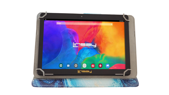 LINSAY 10.1-in Wi-fi Only Android 11 Tablet with Accessories with Case Included;; Type Cover Included Marble | F10IPCMO