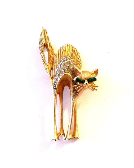 Vintage Rare Panetta Cat Pin