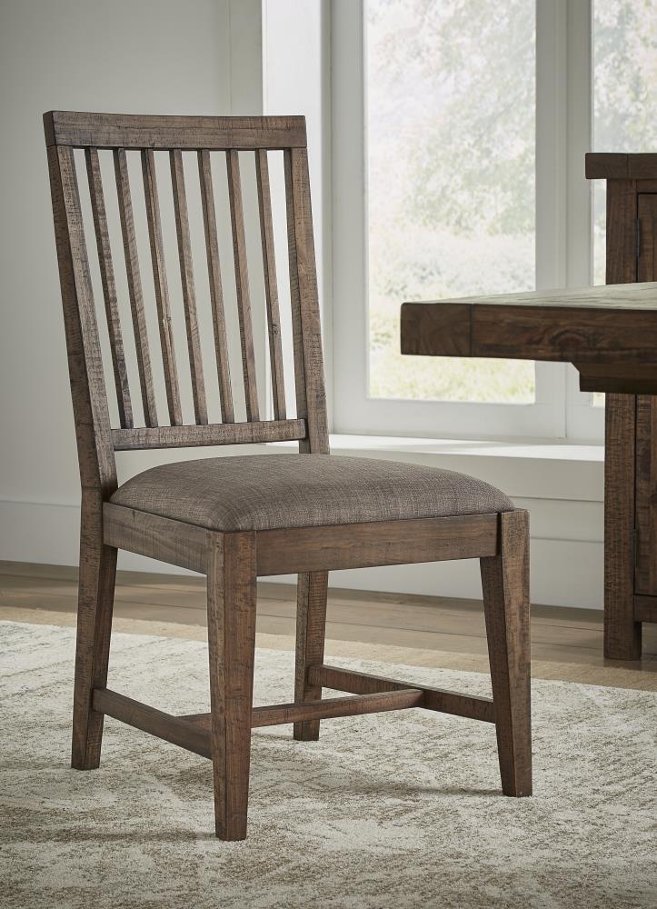 Modus Furniture Autumn Rustic Polyester/Polyester Blend Upholstered Dining Side Chair (Wood Frame) in Brown | 8FJ866