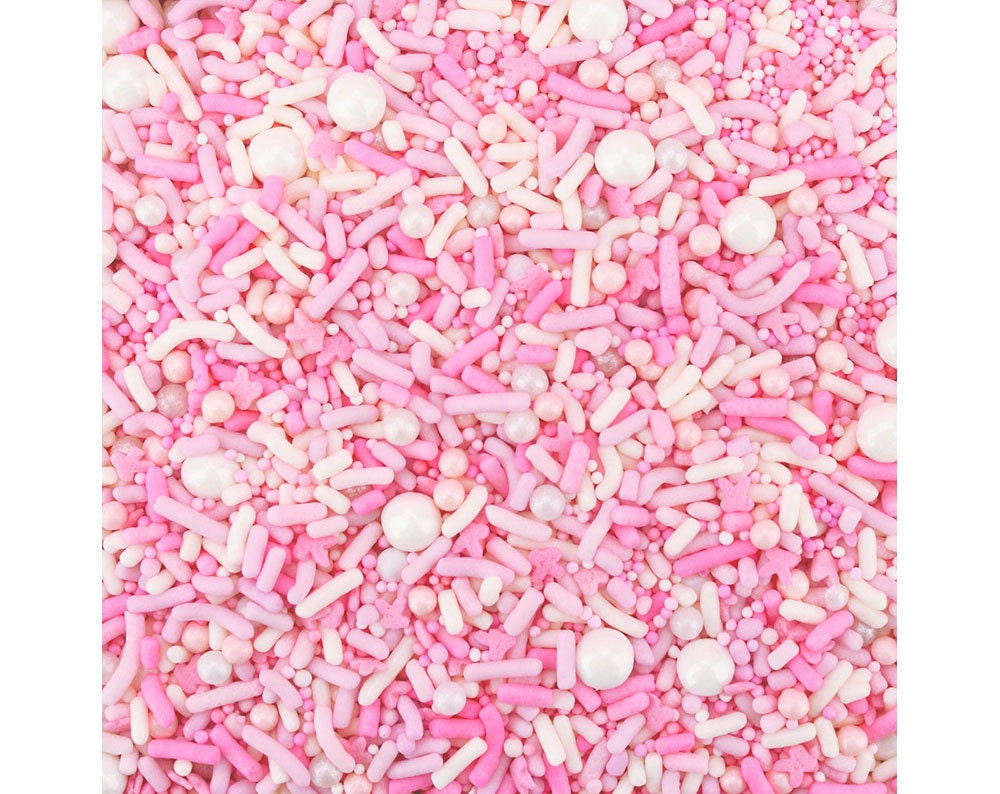 Cotton Tail Sprinkle Blend - A Gorgeous Blend Of Pink, Lavender, White, Bunny, & Rabbit Sprinkles For Decorating Easter Treats