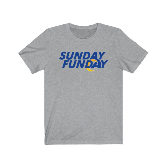 Rams Sunday Funday Los Angeles St Louis Football T-Shirt For Tailgates Gameday Sporting Events & Bars