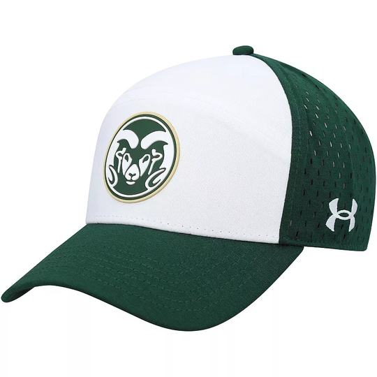 Men's Under Armour White/Green Colorado State Rams Laser Performance Snapback Hat, CST White