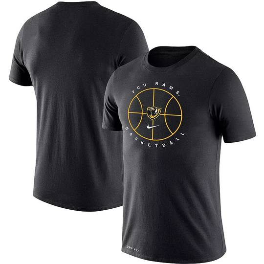 Men's Nike Black VCU Rams Basketball Icon Legend Performance T-Shirt, Size: 2XL, NC2 Black