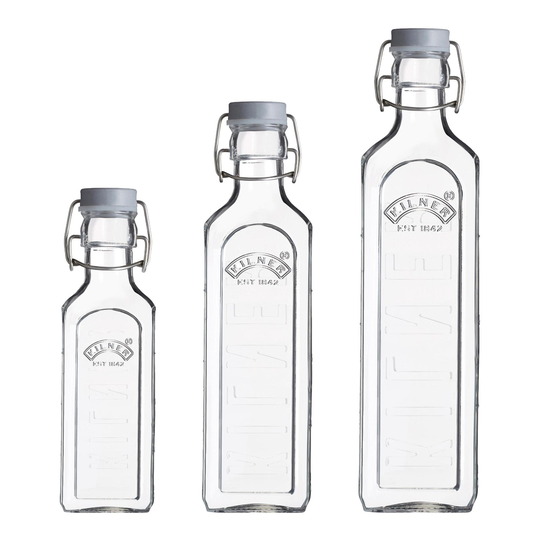 Kilner Glass Clamp Lid Storage Bottles 3 Piece Set by World Market