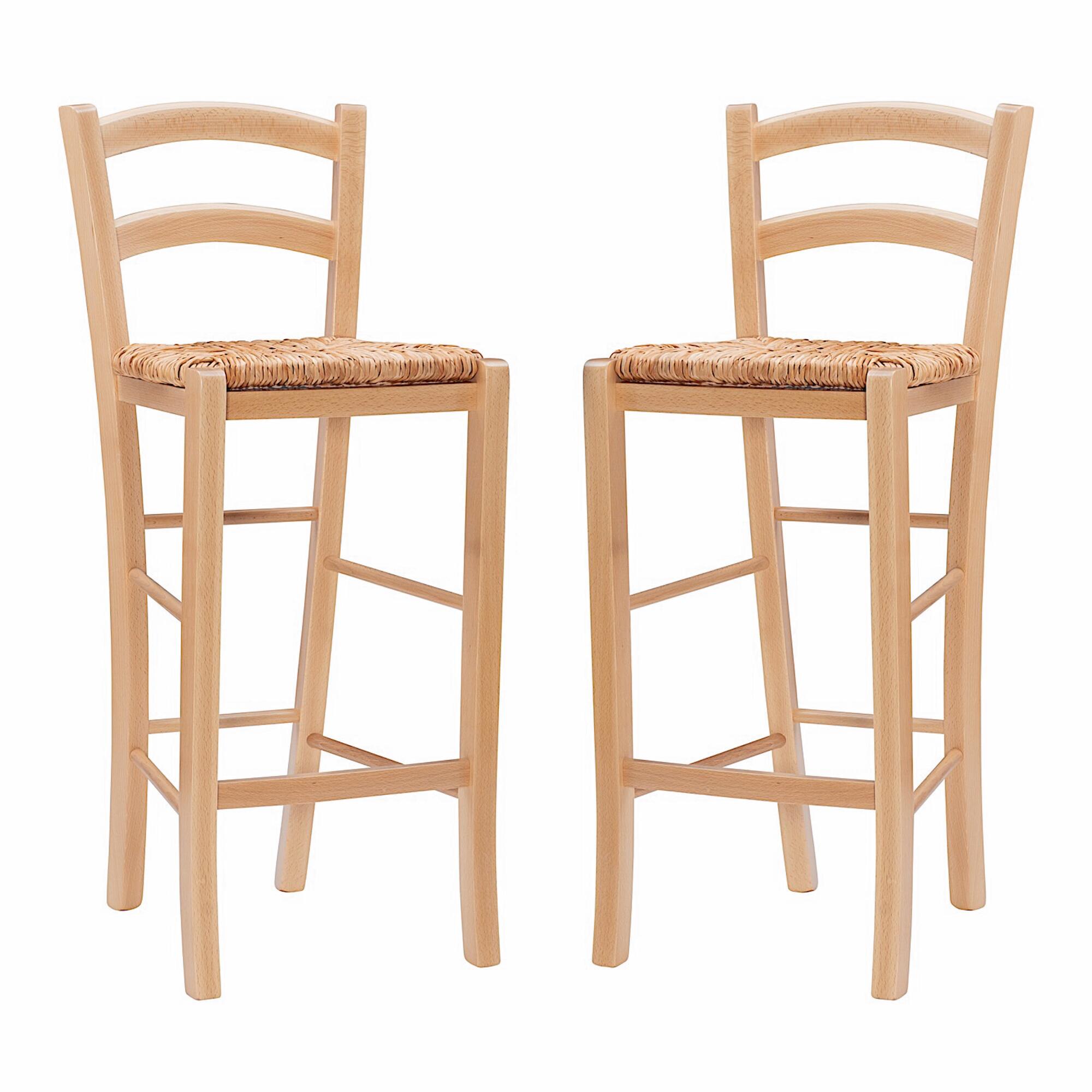 Wood Sofia Barstool Set of 2: Brown by World Market
