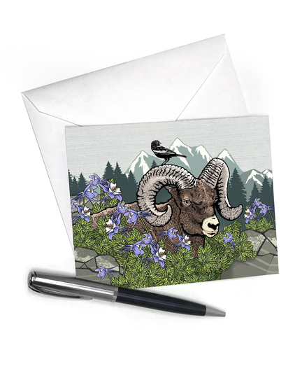 Bighorn Sheep Greeting Card