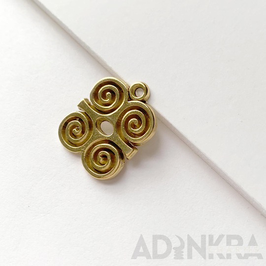 Small - Dwennimmen - Adinkra Antique Gold Charms