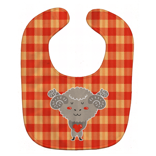 Caroline's Treasures BB6738BIB Ram with a Heart Baby Bib, 10 x 13", multicolor