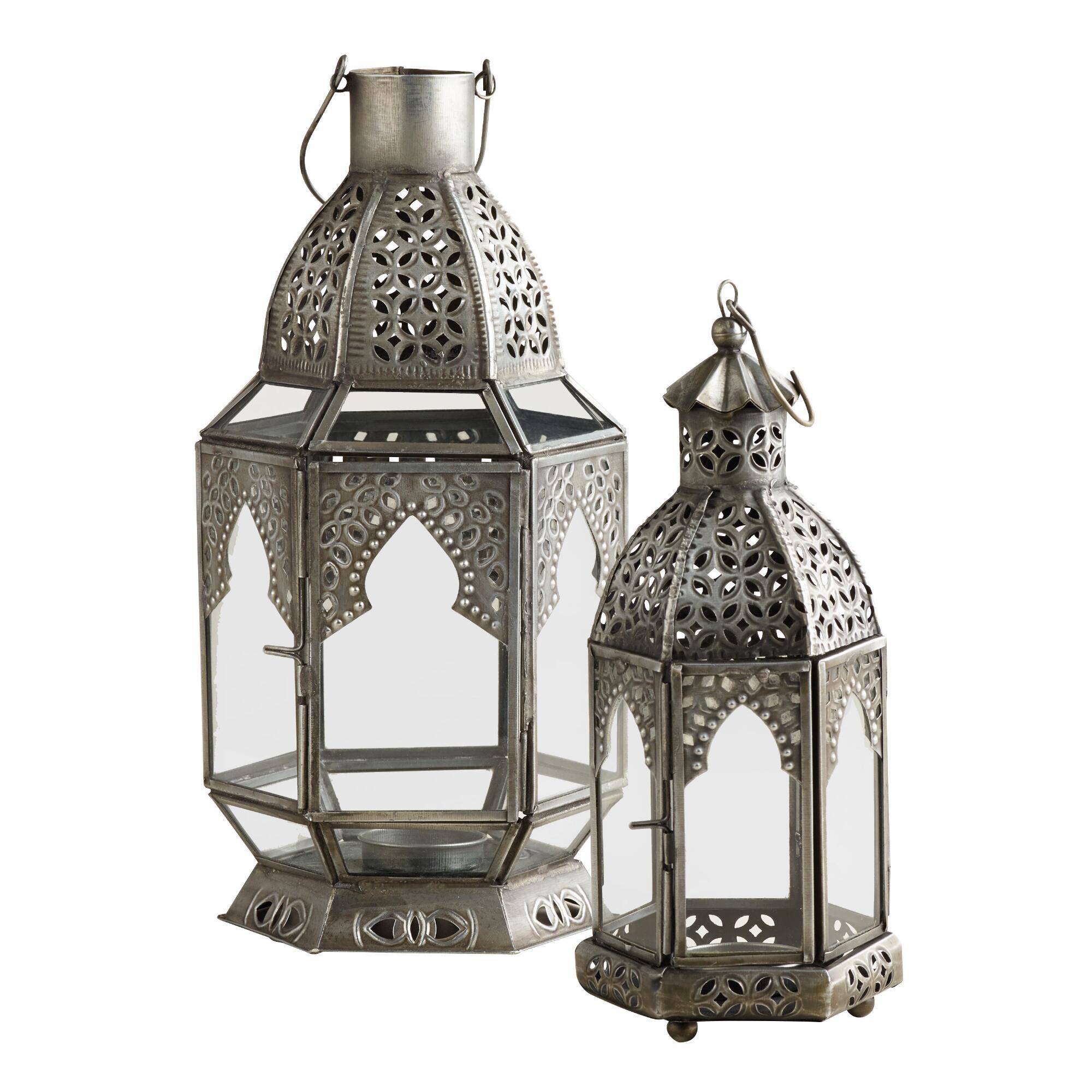 Antiqued Zinc Latika Tabletop Lantern by World Market