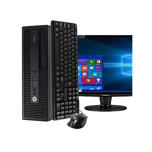 HP ProDesk 600 G2 Refurbished Desktop Computer with 22" Monitor, Intel i5, 8GB Memory, 1TB HDD