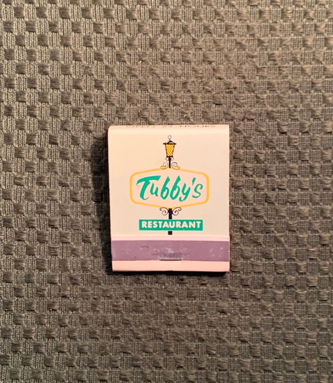Vintage Matchbook, Tubbys, Seafood, Restaurant, Oregon, Front Strike, with 20 Match Sticks, Free Ship in Usa
