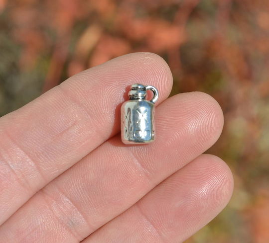 1 Moonshine Bottle Silver Tone 3D Charm Sc1662