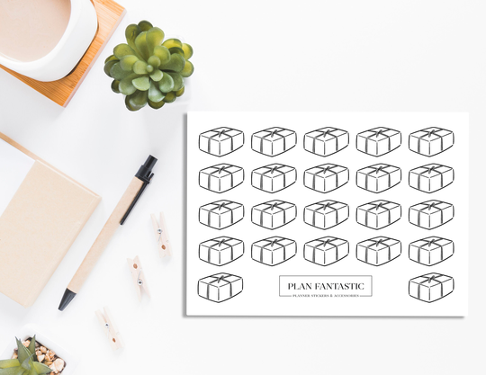 Minimalist Package Stickers, Planner Petite Business Card Size, Rings, Pocket, A5, B6, A6, Personal, Hobonichi