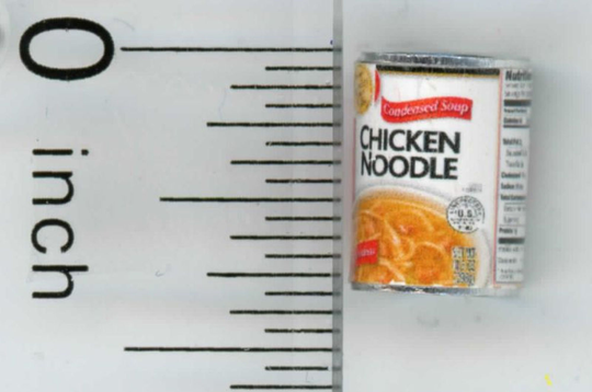 Dollhouse Miniature Can Of Chicken Noodle Soup By Cindi's Minis