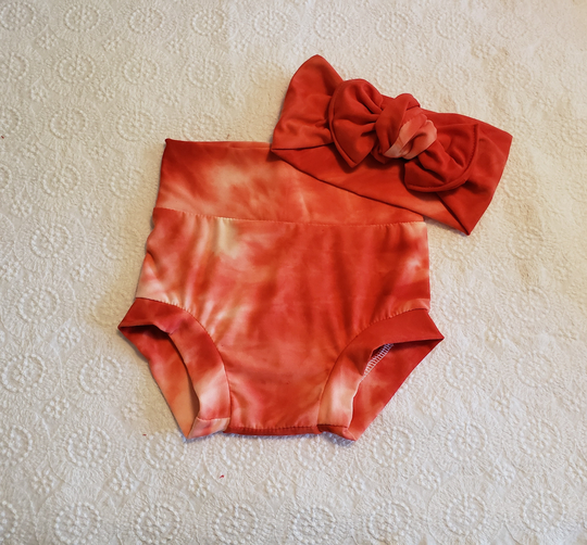 Red Tie Dye High Waisted Bummies