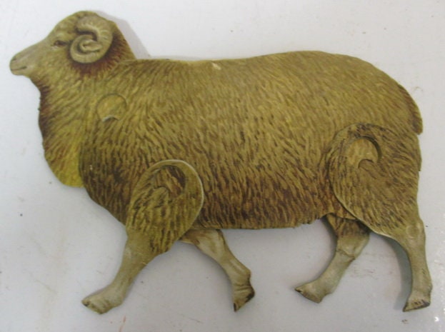 Antique Mechanical Tuck & Sons Paper Toy Animal Sheep Ram