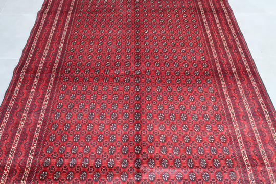 7x10 Ft Bokhara Area Hand Knotted Rug, 6'9x9'10/205x298 cm Rug For Bedroom, For Living Room, Oriental Home Decor, Afghan
