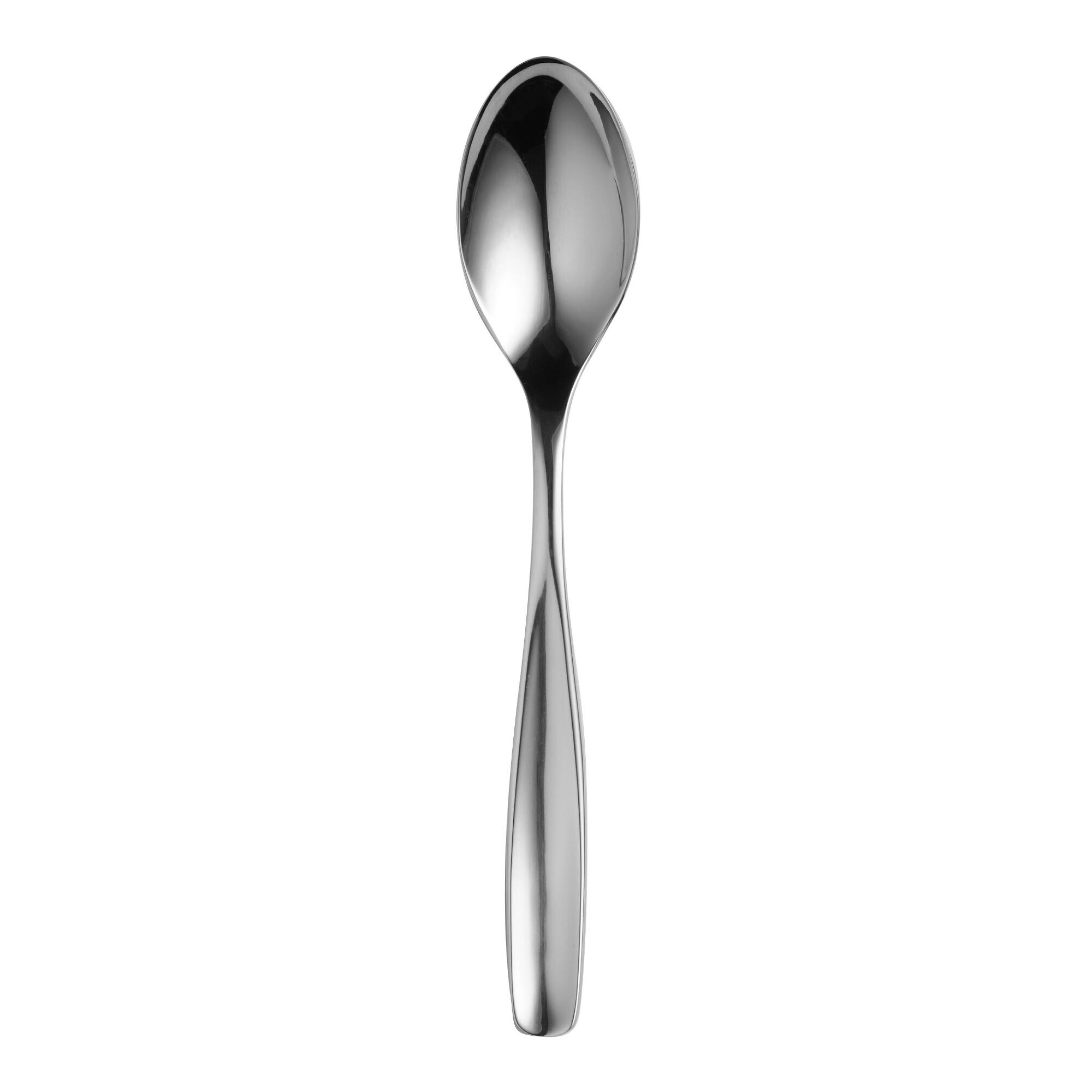 Luna Soup Spoons Set of 4: Silver - Stainless Steel by World Market