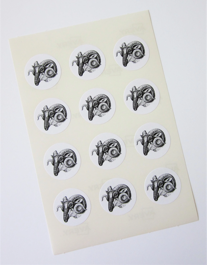 Ram Stickers One Inch Round Seals