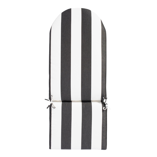 Sunbrella Cabana Stripe Adirondack Chair Cushion: Black - Acrylic by World Market