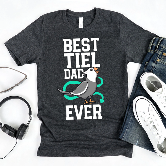 Best Tiel Dad Ever T-Shirt/Birb Shirt Cockatiel Lover Cool Bird Gifts Parrot