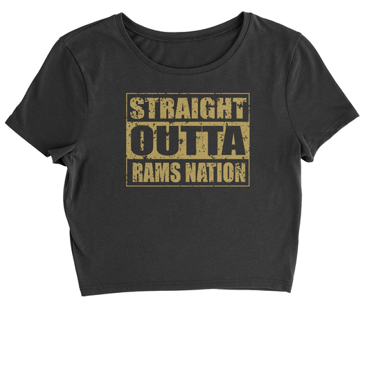 straight Outta Rams Nation Football Cropped T-Shirt