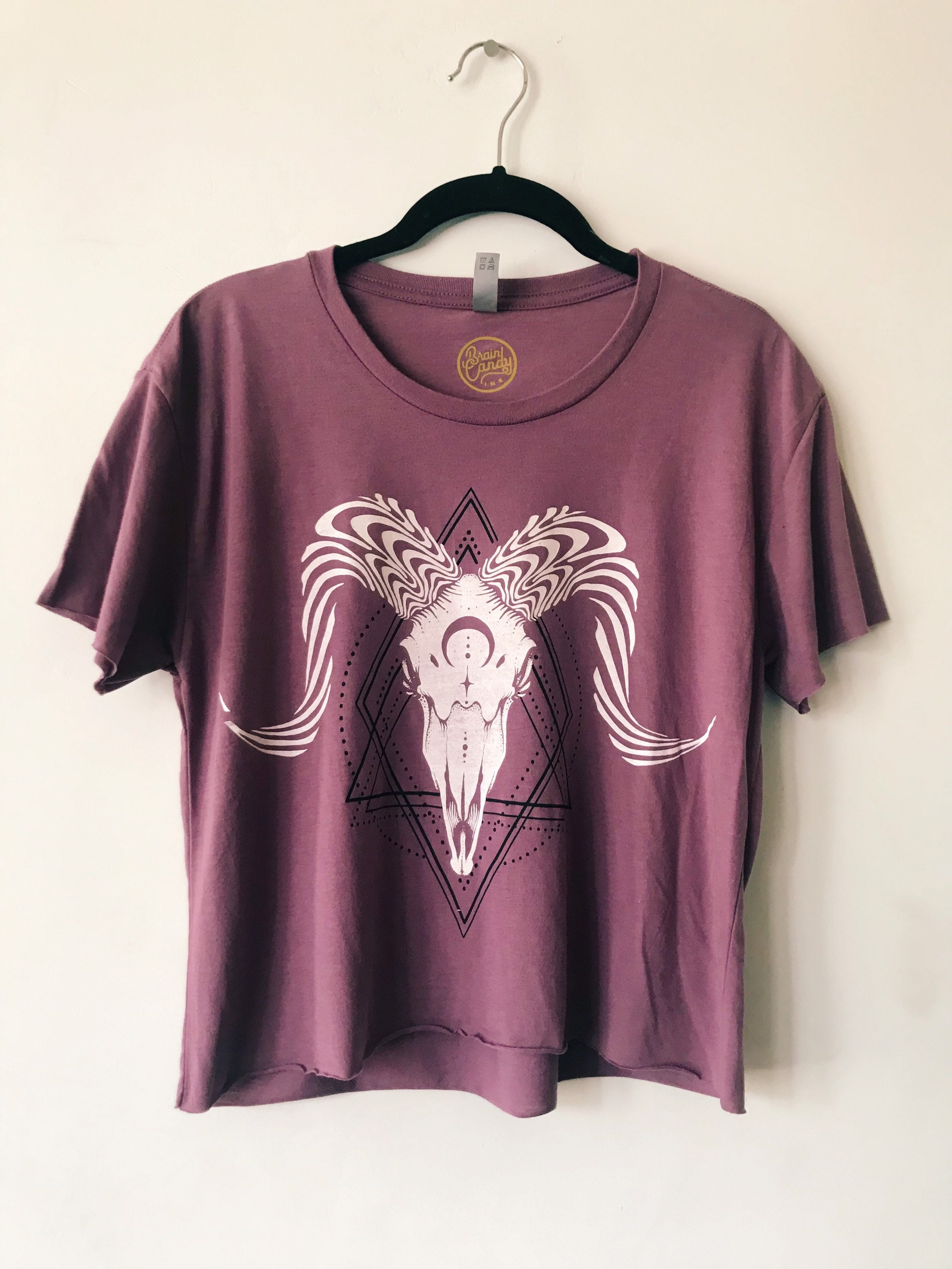 Ram Skull Limited Edition Purple Crop Tee
