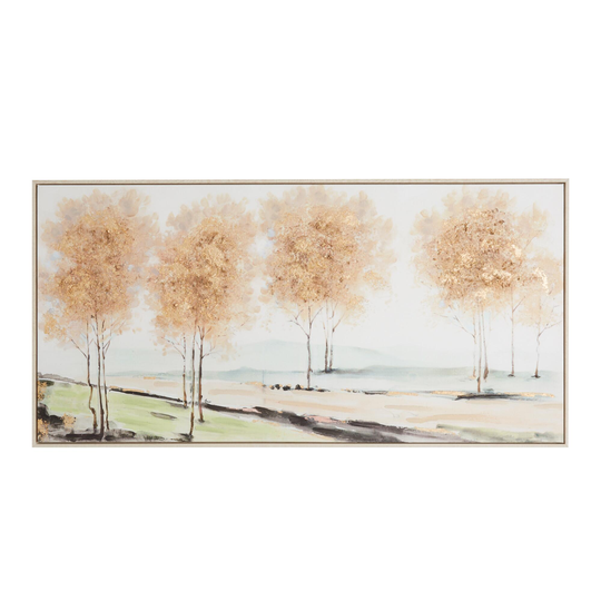 Birch Trees Framed Canvas Wall Art: Multi - Large by World Market