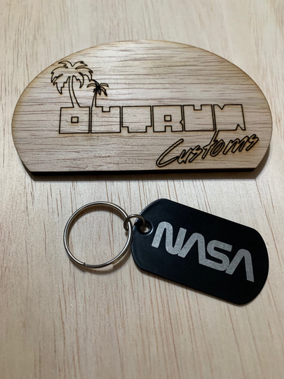 Nasa Dog Tag Necklace/Keychain Engraved