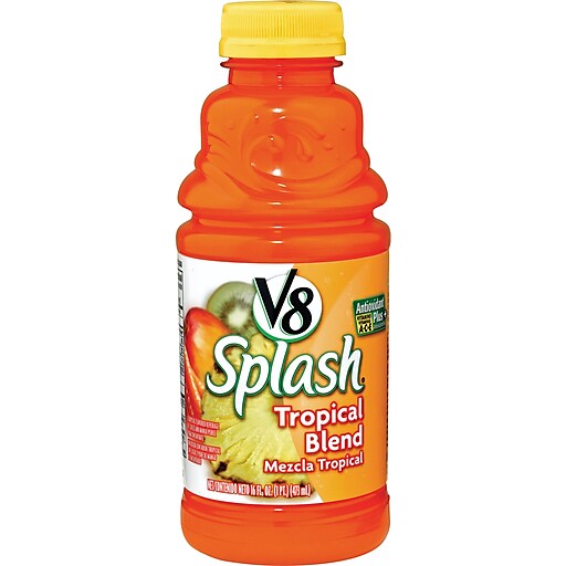 V8 Splash Tropic Blend Juice Drink, 16 oz. Bottles, 12/Pack