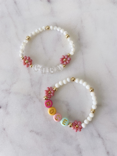 Name Bracelet Toddler, Big Sister Bracelet, Little Daisy For Kids