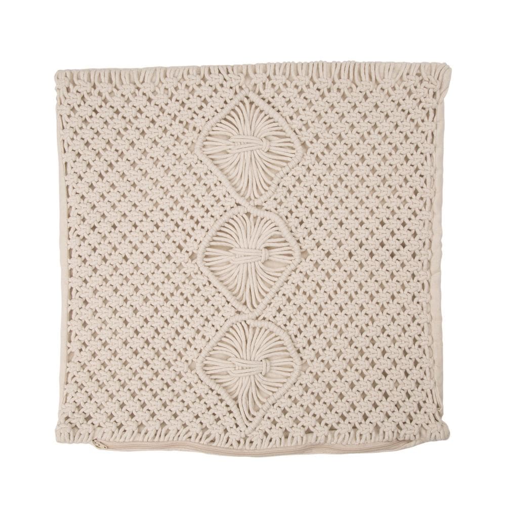 Glitzhome Ivory Standard Cotton Blend Pillow Case Polyester in Off-White | 1513203426