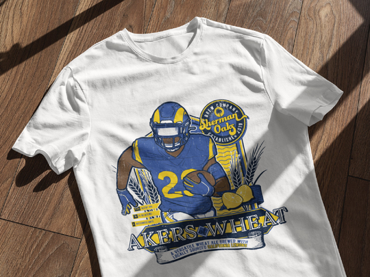 Cam Akers | Rams Fake Craft Beer Label T-Shirt