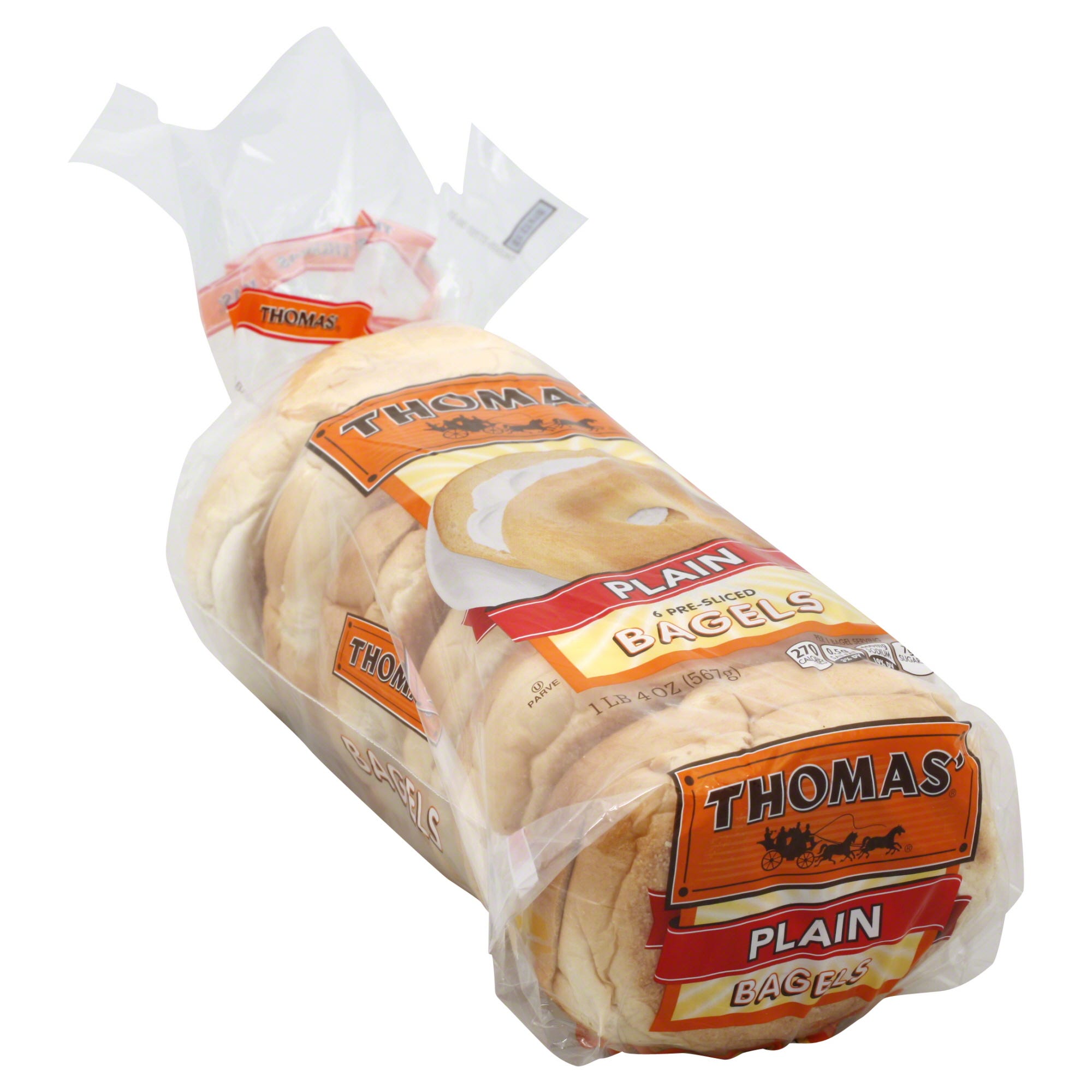 Thomas Bagels, Plain - 6 ct