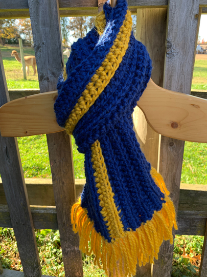 Chunky Alpaca Blend Winter Scarf With Fringe, Ready To Ship