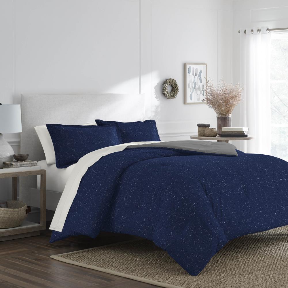 WestPoint Home Martex Mason Marled Jersey Bedding Blue/Gray Solid Full/Queen Comforter (Blend with Polyester Fill) | 028828300263
