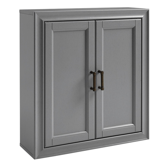 Wood Harper Bathroom Wall Cabinet: Gray by World Market