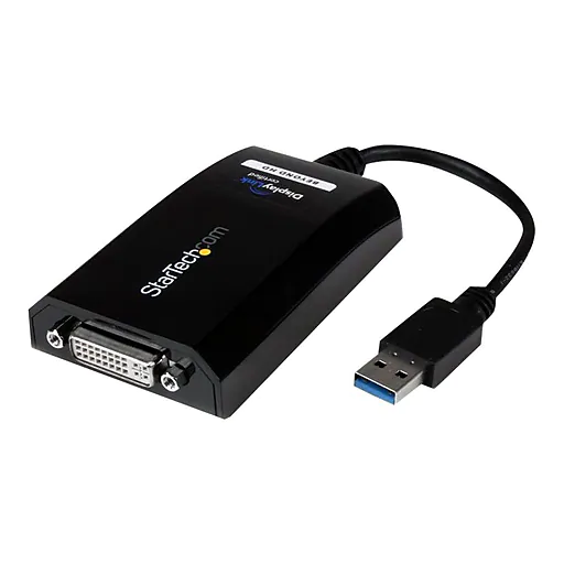 Startech USB 3.0 To DVI/VGA Extended Video Card Multi Monitor Adapter, Black