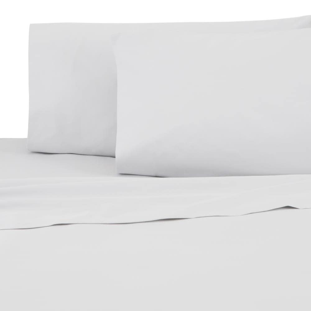 WestPoint Home Sateen sheet King Cotton Blend Bed Sheet in White | 028828372727