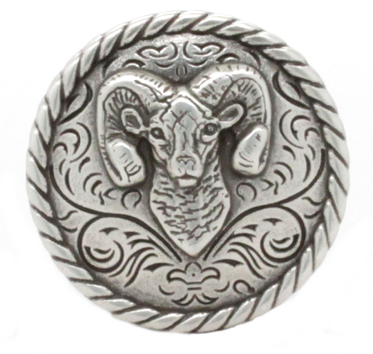 Ram Concho Antique Silver 1-1/4" 7021-60