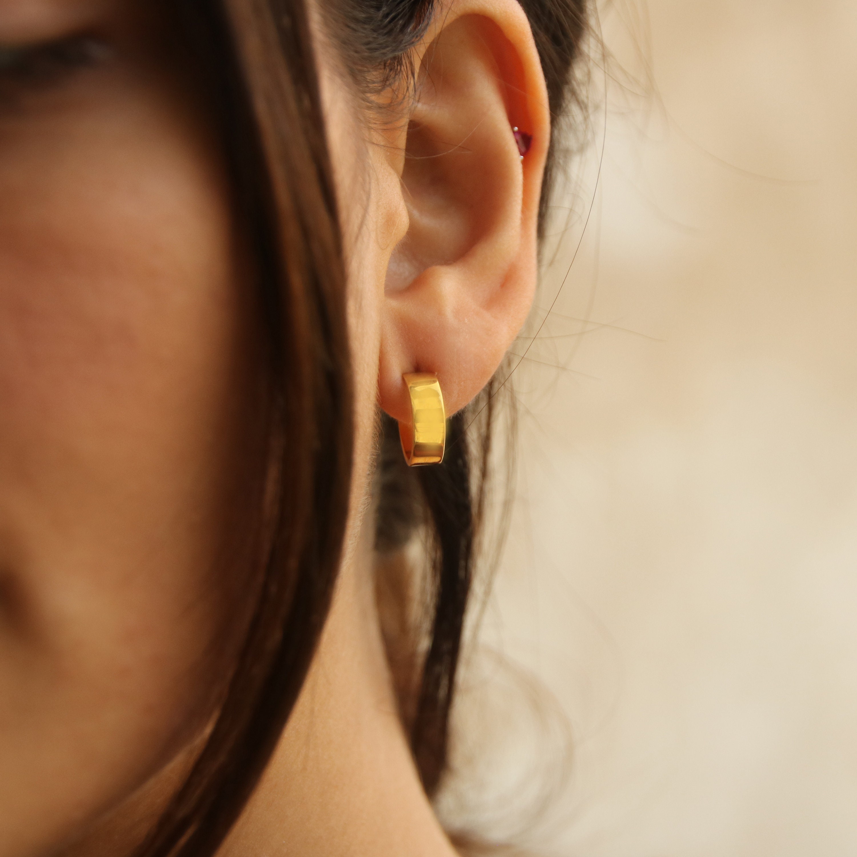 Simple Silver Hoops, Minimalist Jewelry, Minimal Delicate Dainty Hoop Earrings