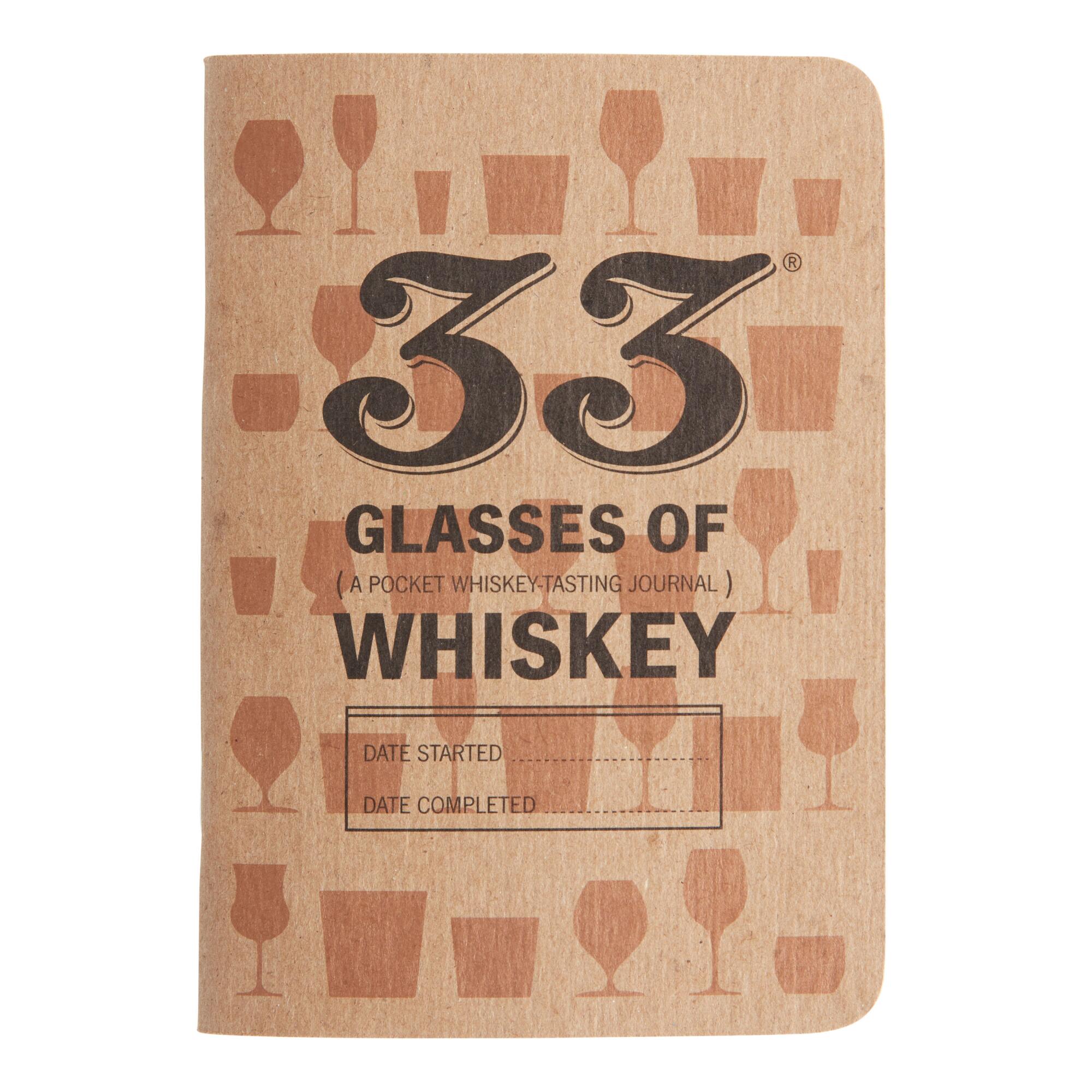 33 Glasses of Whiskey Tasting Journal: Brown - Recycled Paper by World Market